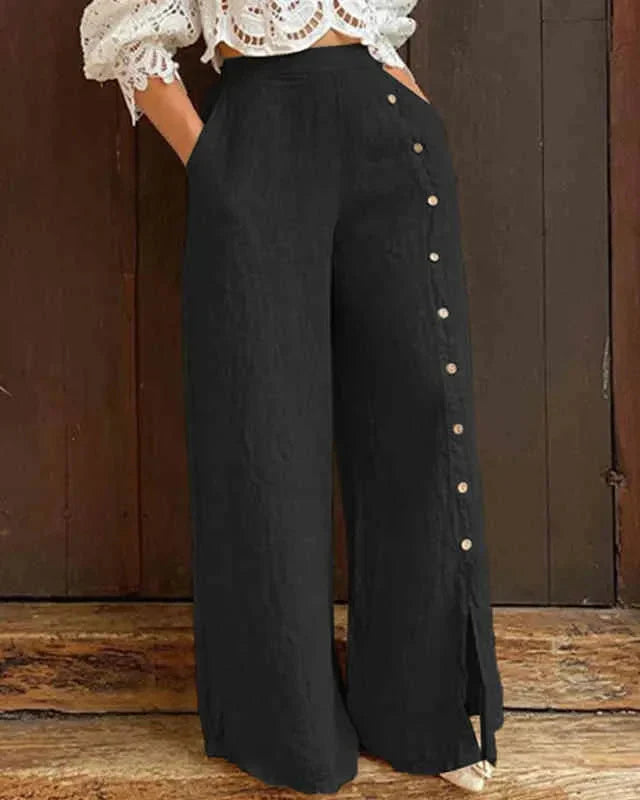 Hannah™ - Pantaloni Casual a Gamba Larga in Taglie Comode