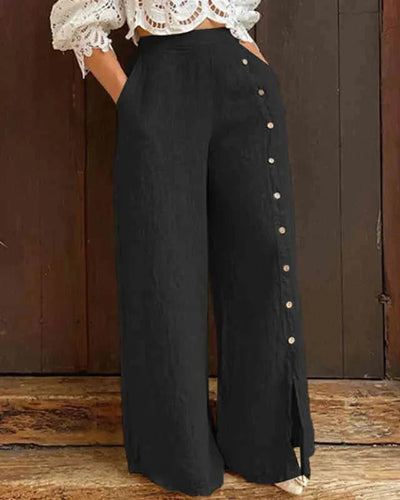 Hannah™ - Pantaloni Casual a Gamba Larga in Taglie Comode